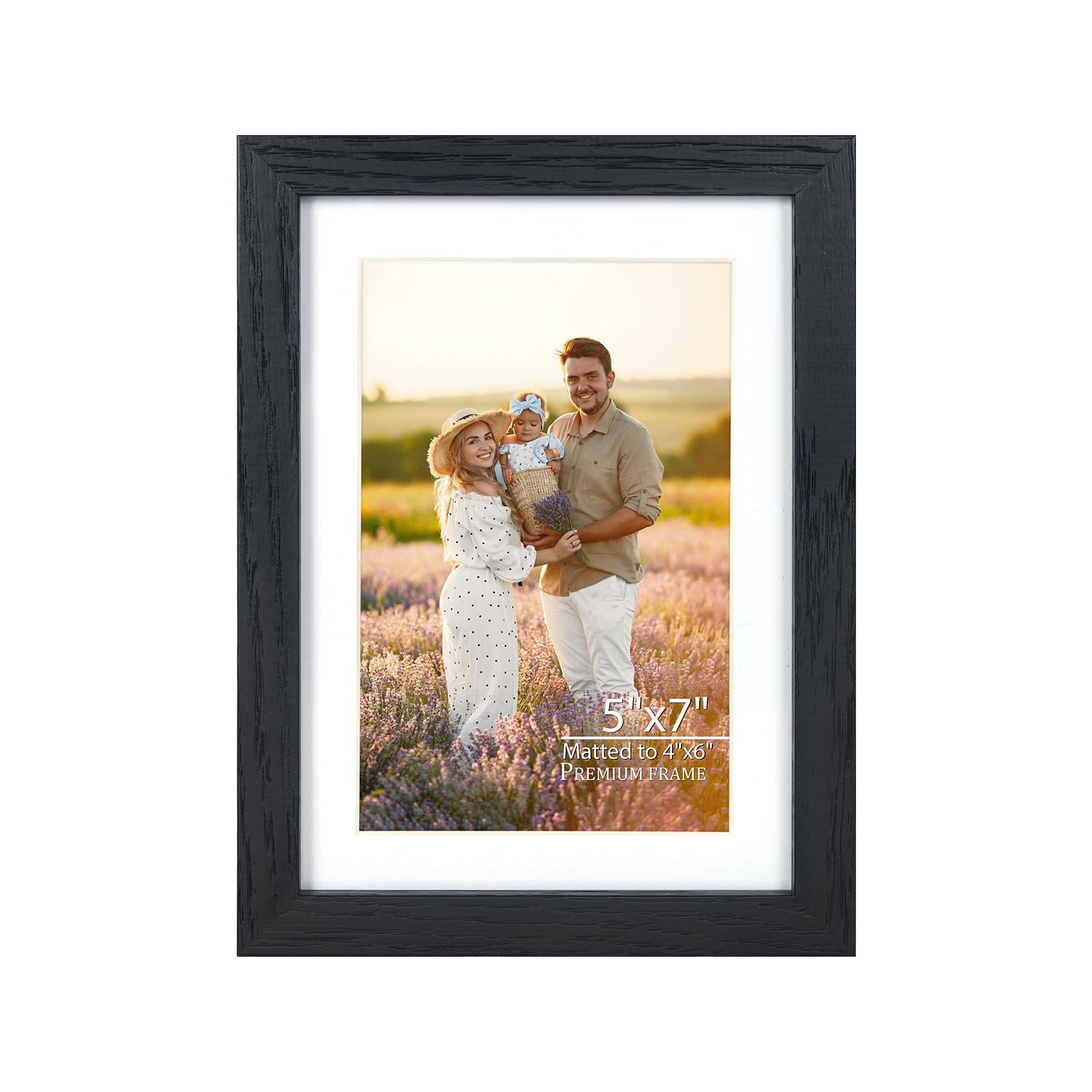 Confezione 4 Cornici Per Poster 16x20 Cm In Legno Nero Con Vetro Temperato HD