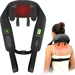 Snailax Shitasu Massagegerät, Kabellos Nackenmassagegerät mit Wärme