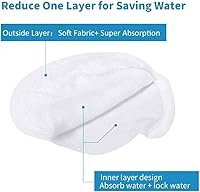 Vista 2 de iCosow Reusable Makeup Remover Pads 15 Pcs, Wholesale Organic Bamboo Cotton Rounds,Reusable Cotton Pads for Face Wipes (White)