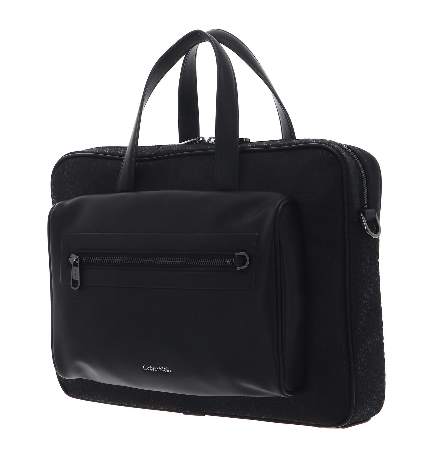 Calvin Klein maletín bolsa de ordenador portátil con compartimento para portátil CK Elevated Laptop Bag Repreve Black Tonal Mono negro
