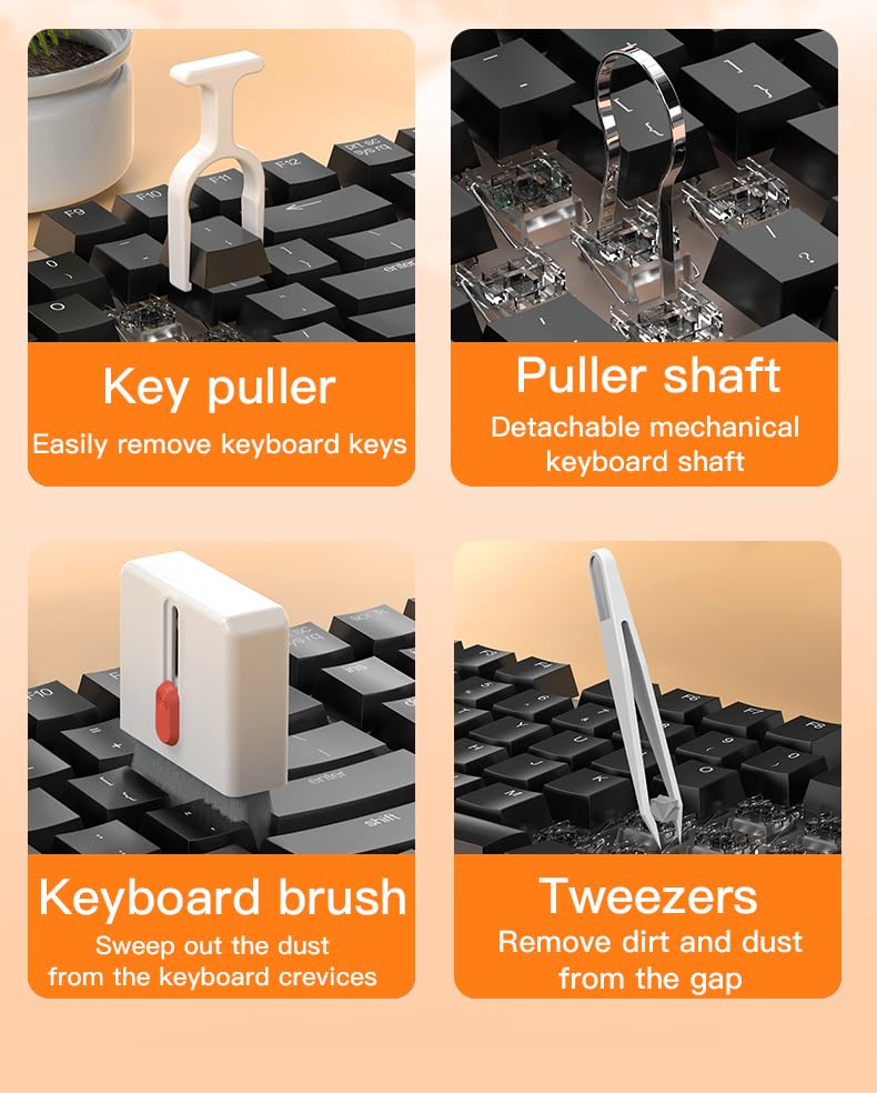 32-in-1 Multi-Functional Cleaning Kit for Electronics inlcuding Headphones,Mobile Phones,Computer,Monitor,Lens and etc, Compact and Portable Design,