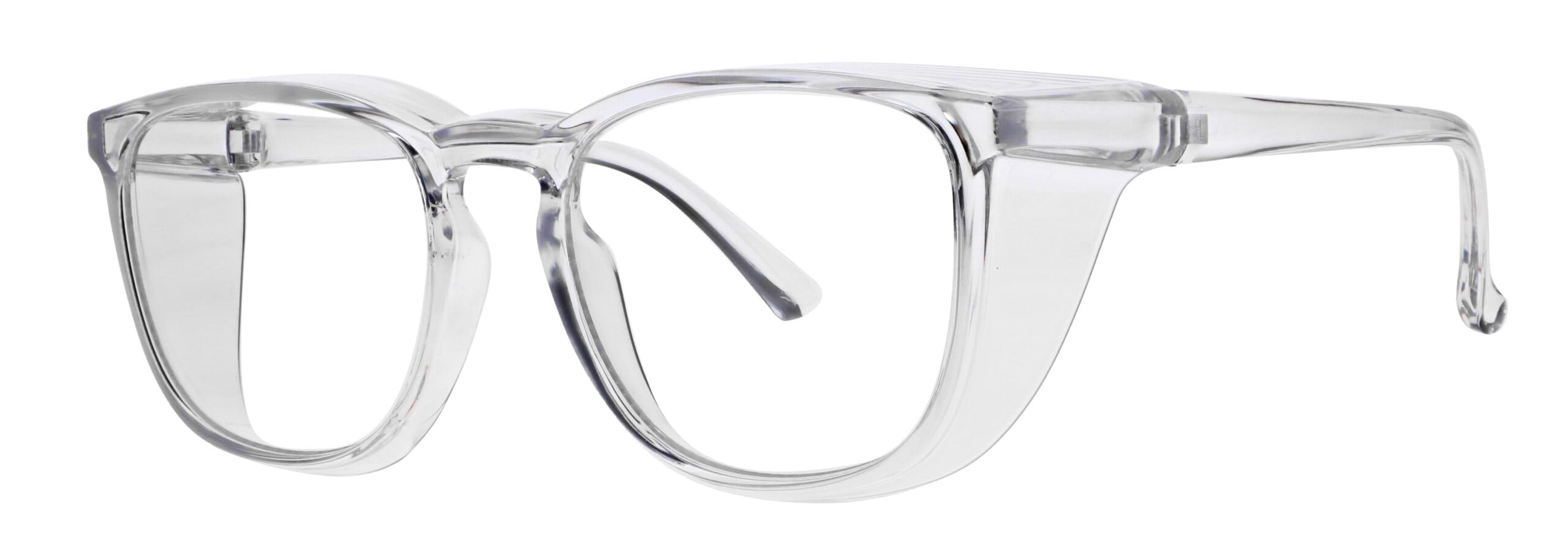 Photo 1 of ATTENUTECH Radiation Safety Glasses SQ5062 – 0.75 mmPb Eq SF-6 Schott Glass Lenses - Lightweight Round Frame w. Side Shields (Clear)