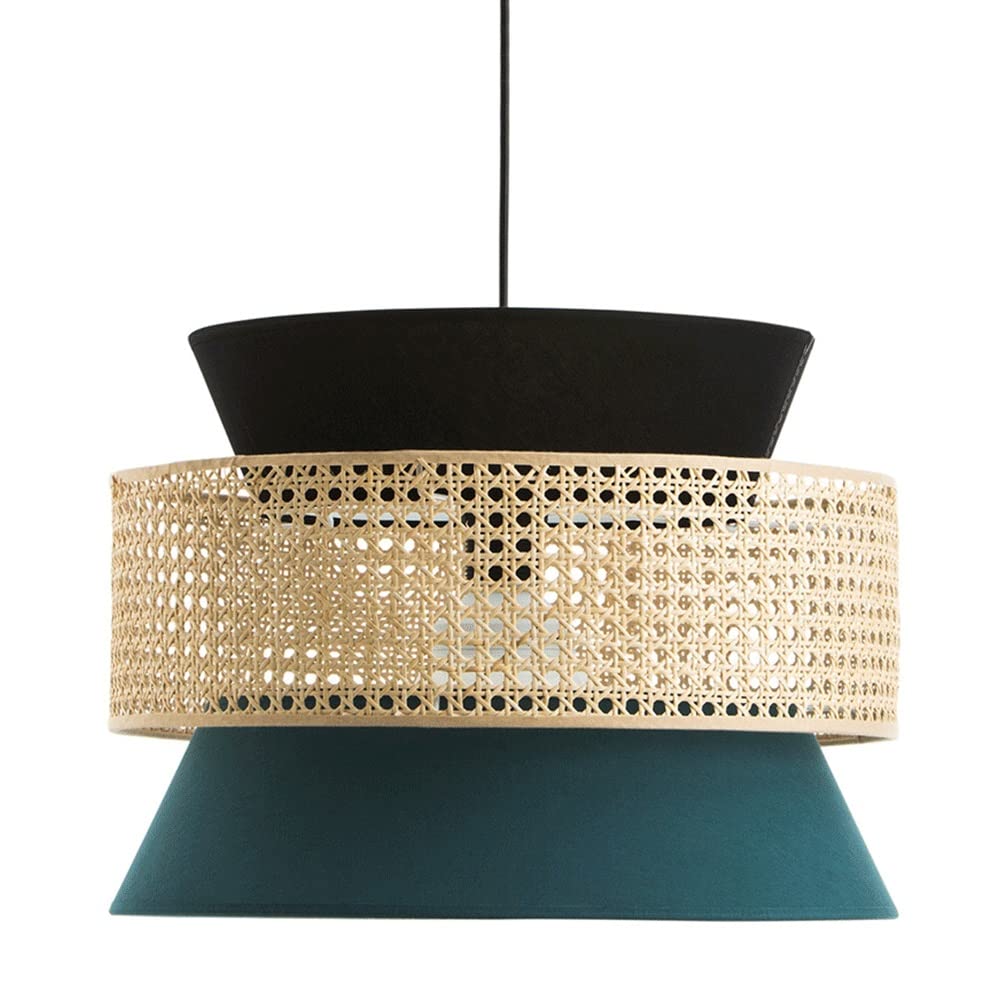 Suspension en rotin fait main 60cm GYORI lustre osier style japonais salon