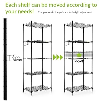ShelF Tech System スチールラック 5段 H195W121D46 Amazon.com