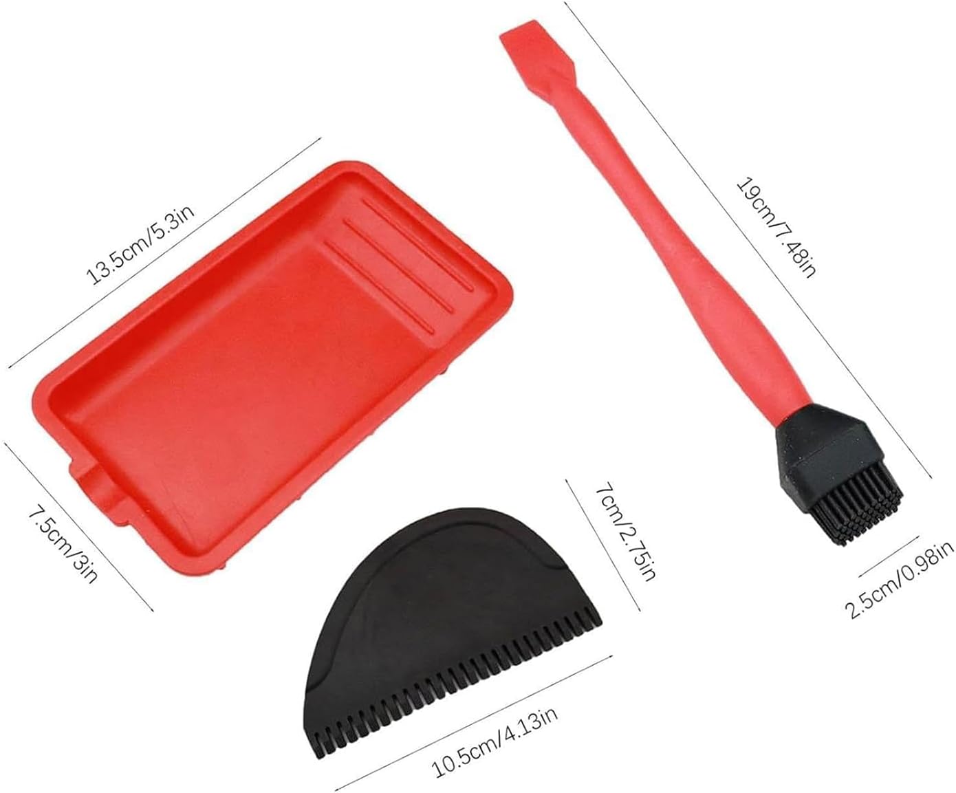 Efficient Paint Tray & Glue Applicator | 7.48 Silicone Aluminum Roller Brush | Durable, Portable Tool for Crafts, Furniture & Hobbies - Reusable Design