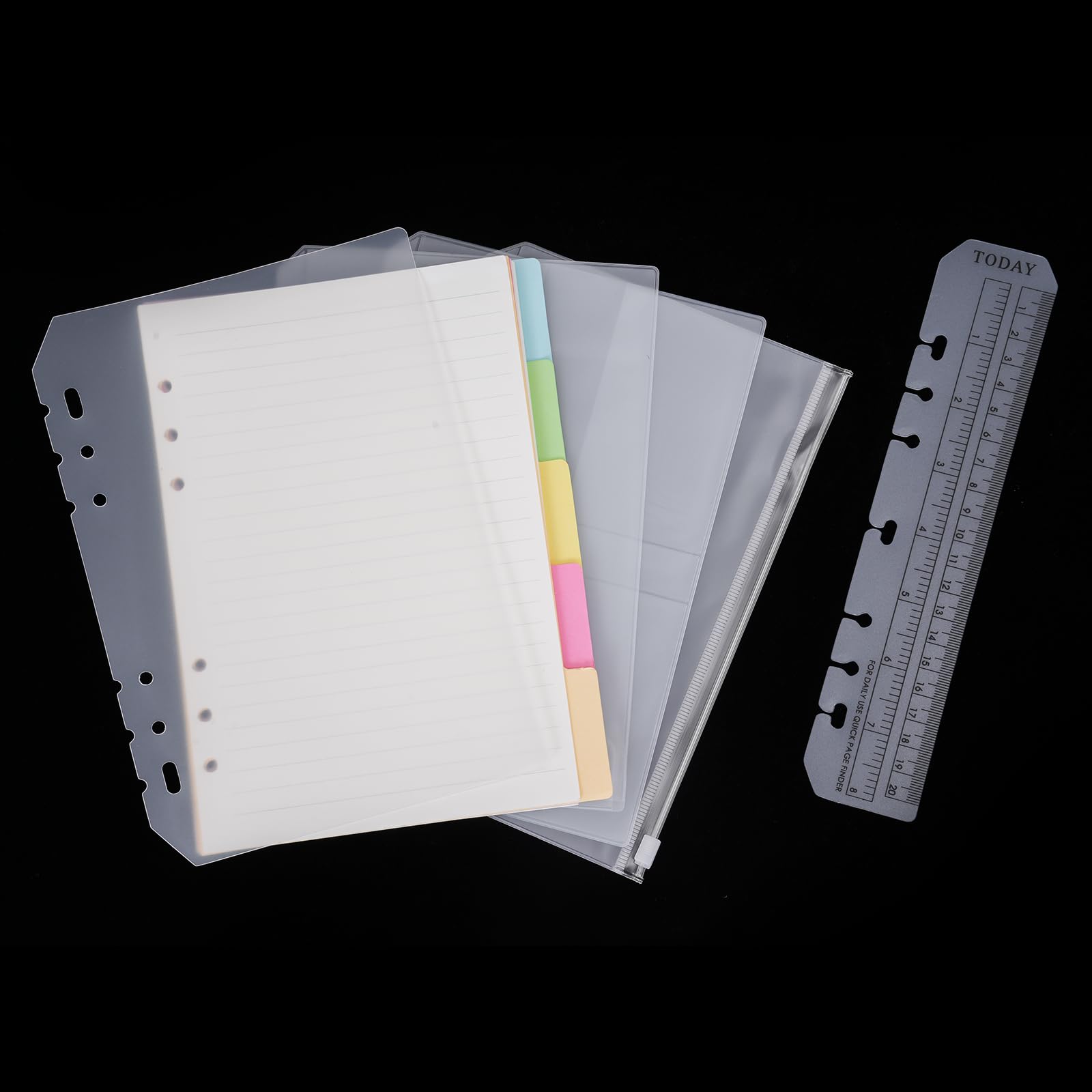 VEPKOIT Raccoglitore ad anelli militare con cerniera e copertina tattica per quaderni A5, piccolo raccoglitore OCP da uomo, organizer a 6 anelli, copertina per notebook militare (multi)