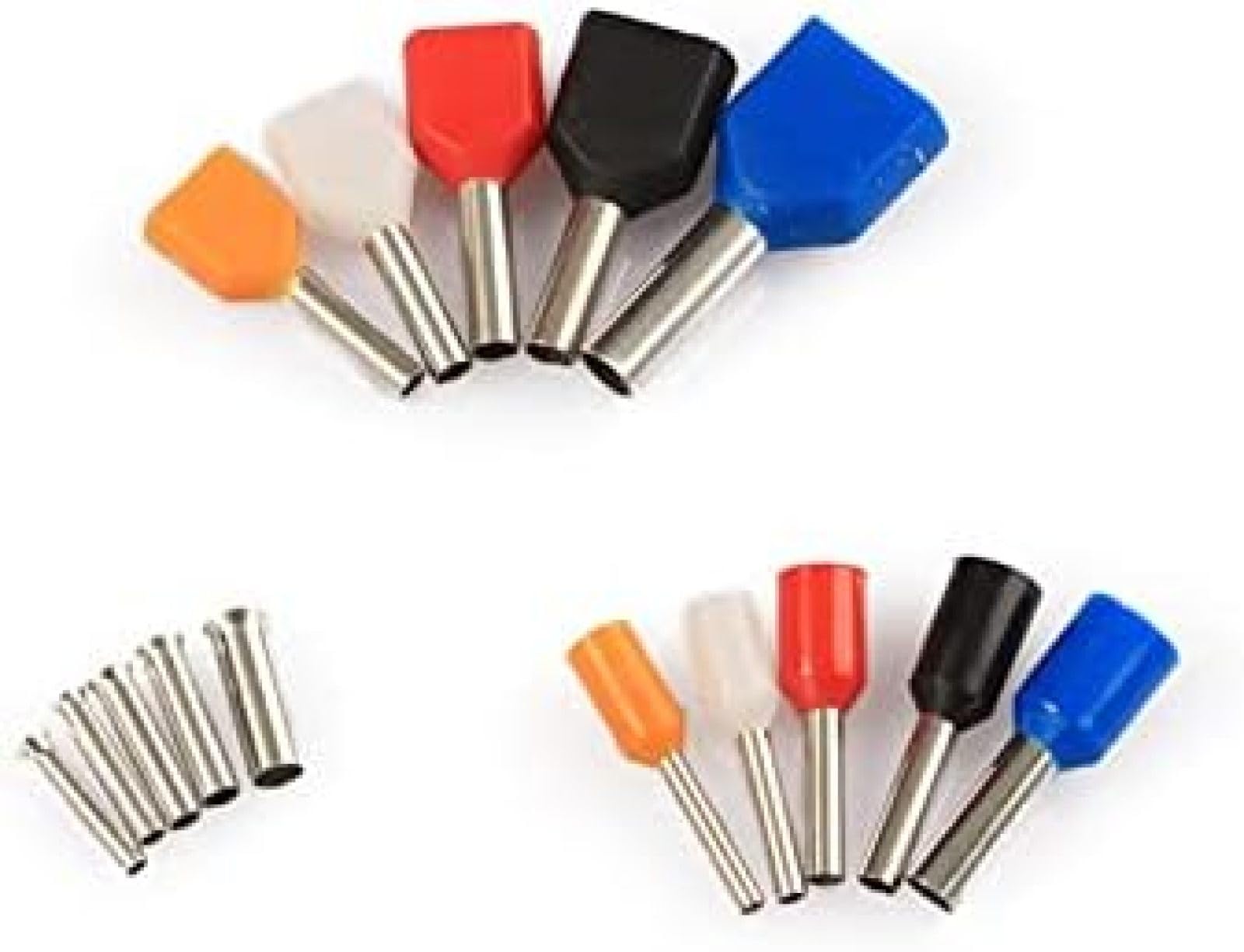 2340 Uds. Kit de 15 Modelos de virola Doble, Conectores de prensado eléctrico, Juego de terminales de engarzado de Extremo de Cable Mixto
