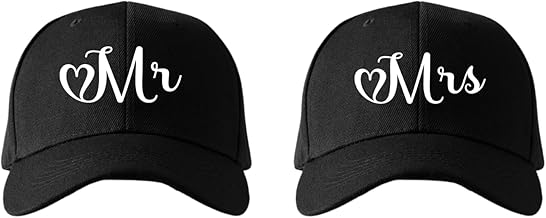 The Bae Gift Personalised Name Couple Cotton Cap for Men & Women - Black, Free Size