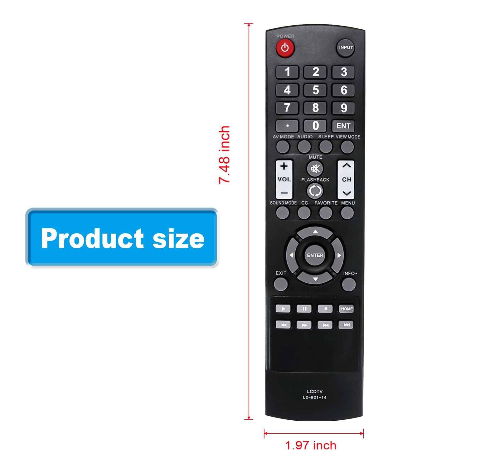 Amazon.com: New LC-RC1-14 LCRC114 Replaced Remote fit for