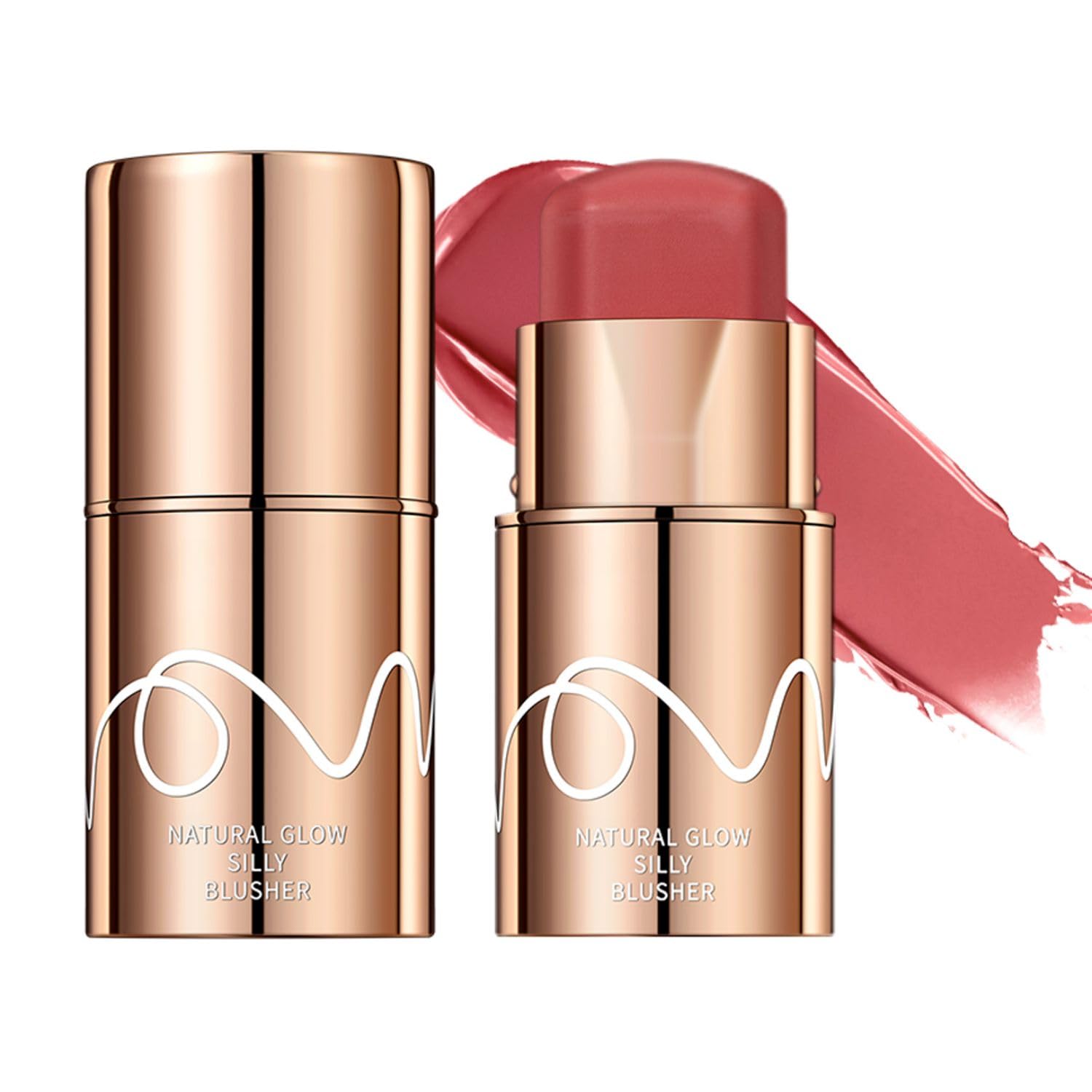 Cream Blush Stick for Cheeks, Multi-Use Lip and Cheek Tint, Waterproof Blush Face Stick, Matte Finish Lightweight Blush Stick for Cheeks and Lips, Blush Beauty Wand Makeup Stick for All Skin Tones