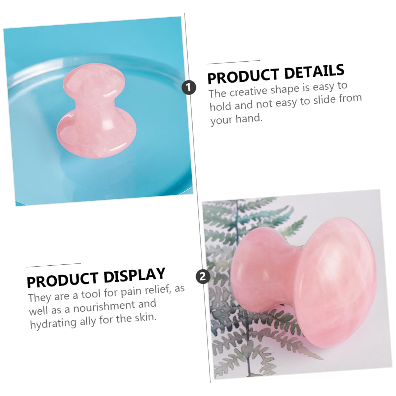 VALICLUD 2 Ensembles Outils De Massage De Cristal Pour Visage Corps Outils De Guasha Pour Détente Durable 2 Pièces * 2