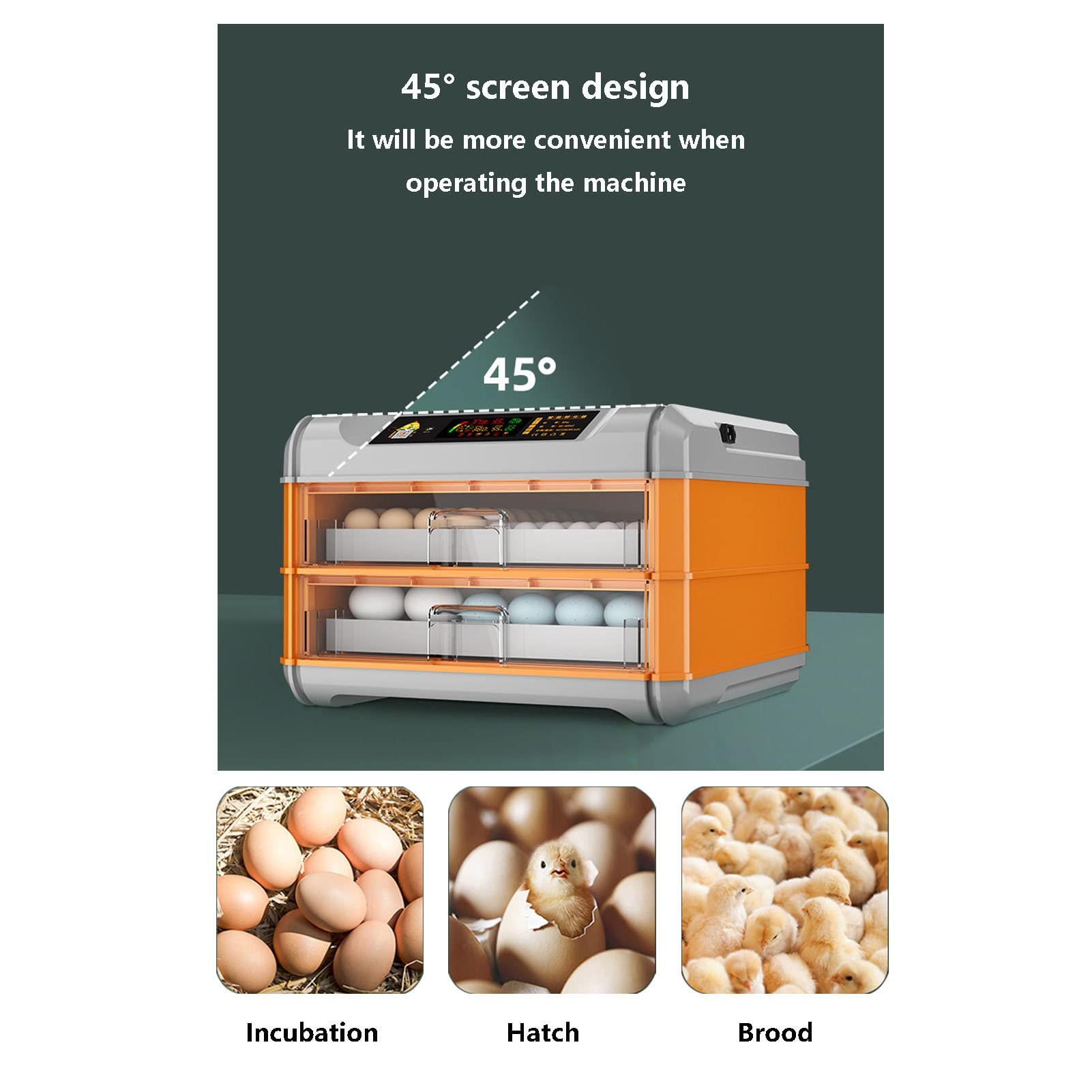 Amazon.co.jp: デジタル大容量自動ハッチャー384卵インキュベーター