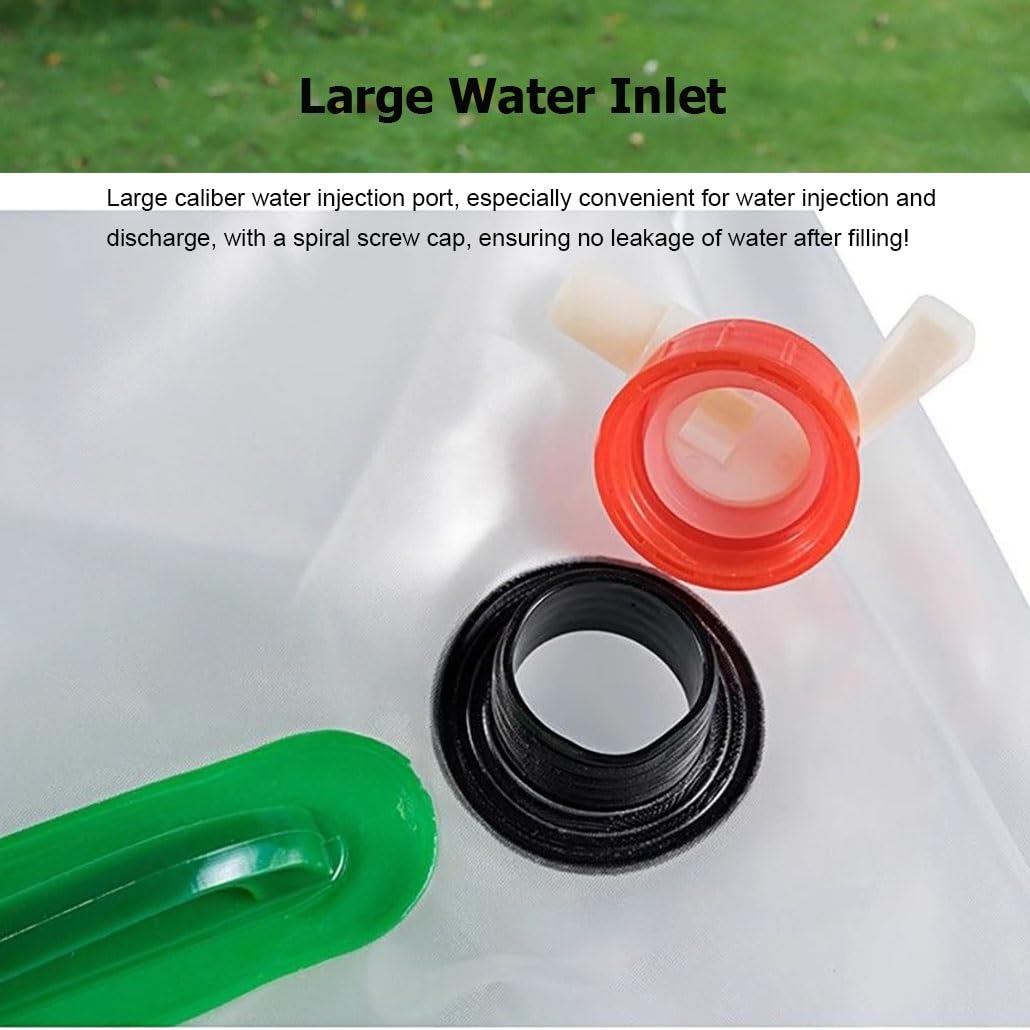 Faltbarer Wasserbehälter, transparenter Wassertank mit Zapfhahn für Outdoor-Aktivitäten wie Camping, Wandern und Notfälle