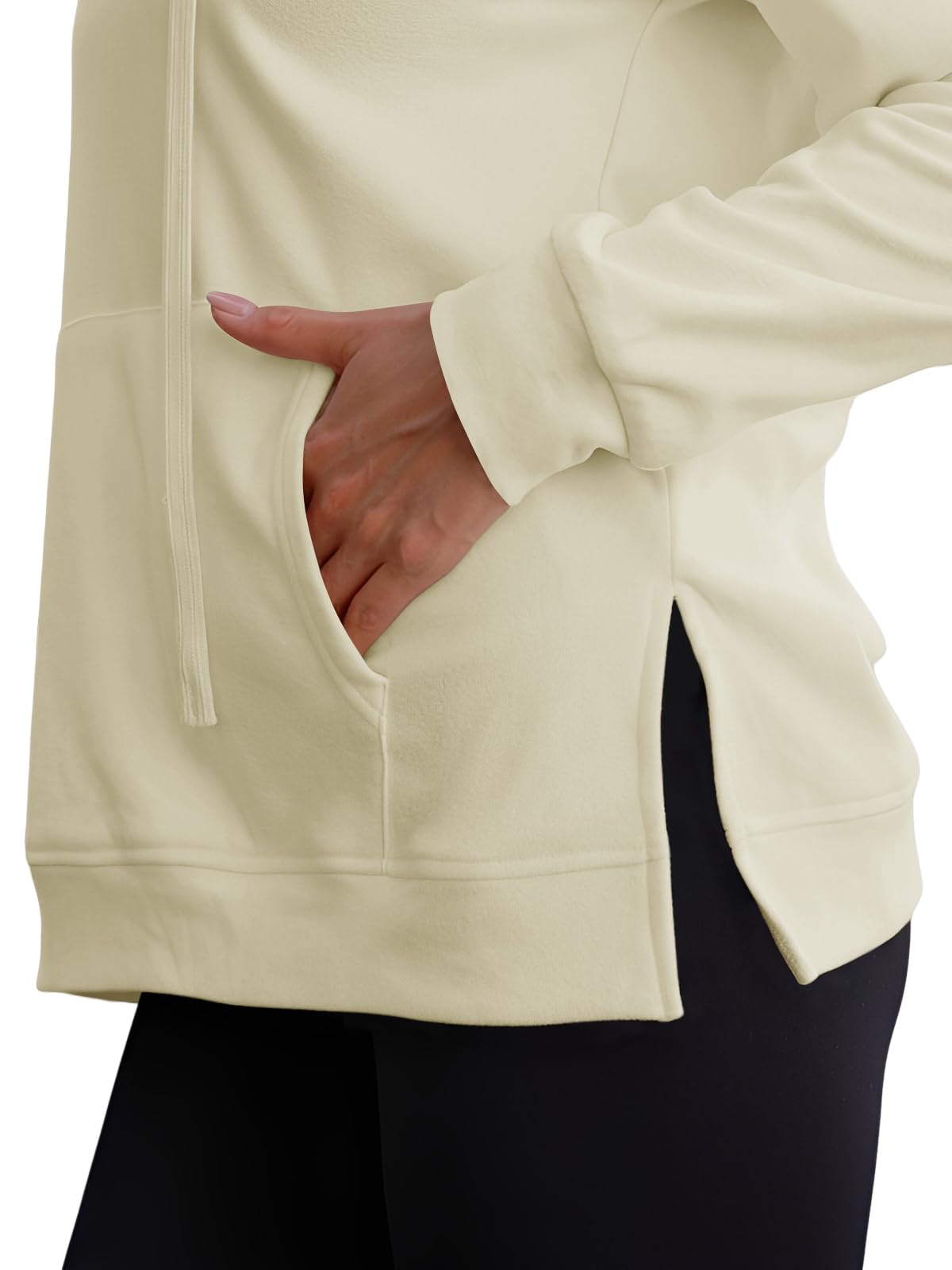 Cuptacc Sudaderas Mujer con Capucha Jersey Mujer con Bolsillo Sueter Manga Larga Invierno Otoño Moda Casual Color Sólido