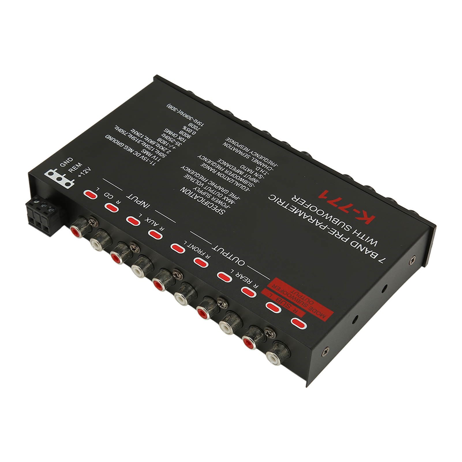 Ejoyous Égaliseur Audio de Voiture 7 Bandes, Sortie RMS 11 V