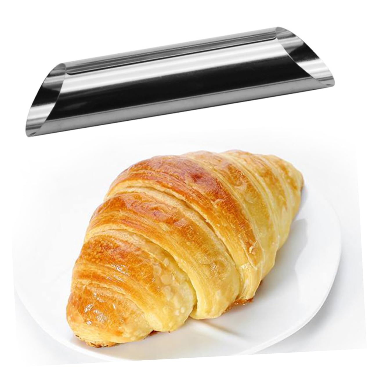 Ciieeo 6Pcs Stainless Steel Cylindrical Croissant Cannoli Molds Bakeware Forms for Pastry Baking Mini Baking Tubes for Croissants Desserts and Appetizers