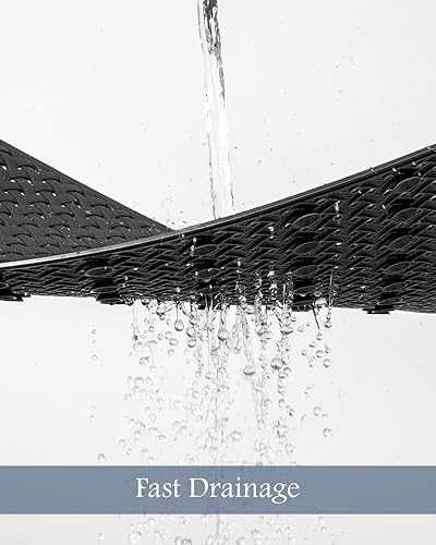 Miniatura 4 de Tapete de baño extra largo de 40 x 16 pulgadas, antideslizante, con ventosas y agujeros de drenaje, tapete de ducha lavable a máquina, tapete de