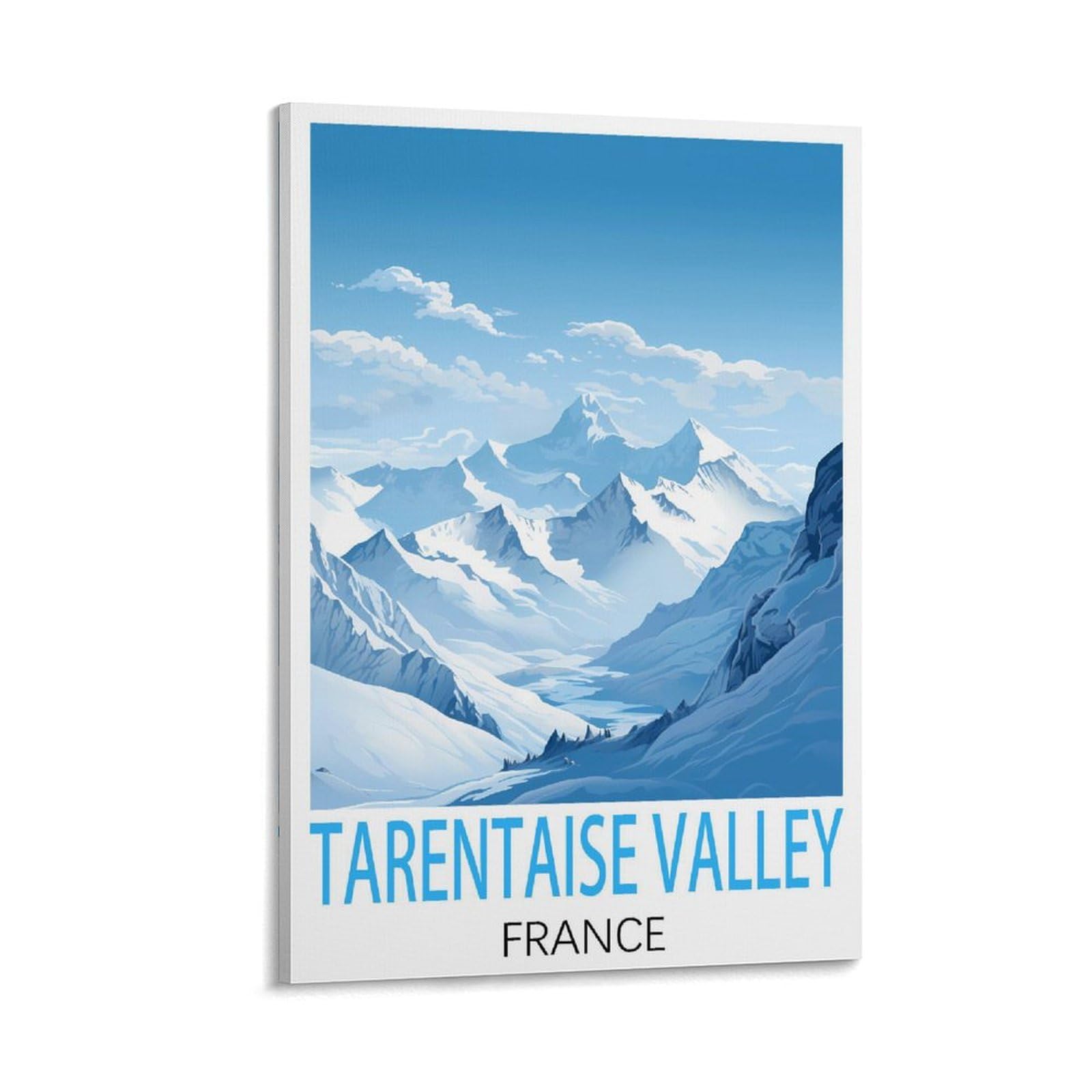 Javon Frame-Style Tarentaise Valley France Vintage Travel Posters 16X24inch(40X60cm) Canvas Art Poster And Wall Art Picture Print Bedroom Decor