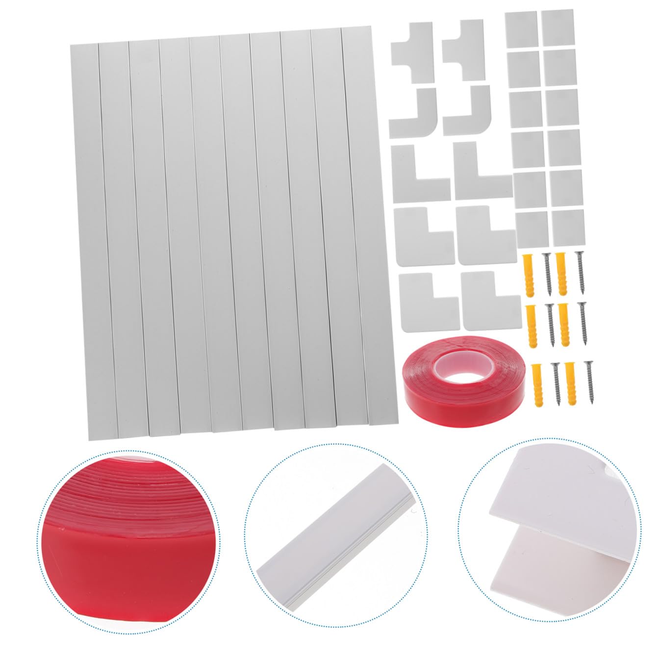 Artibetter Kit Canalina Passacavi in Pvc Bianco Autoadesivo Copri Fili Elettrici per Casa e Ufficio