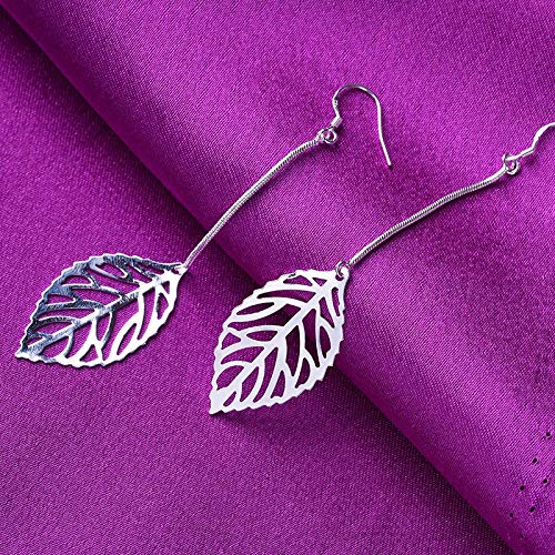 Boucles d'oreilles Feuille de Glace en argent : sublimer votre tenue de mariage