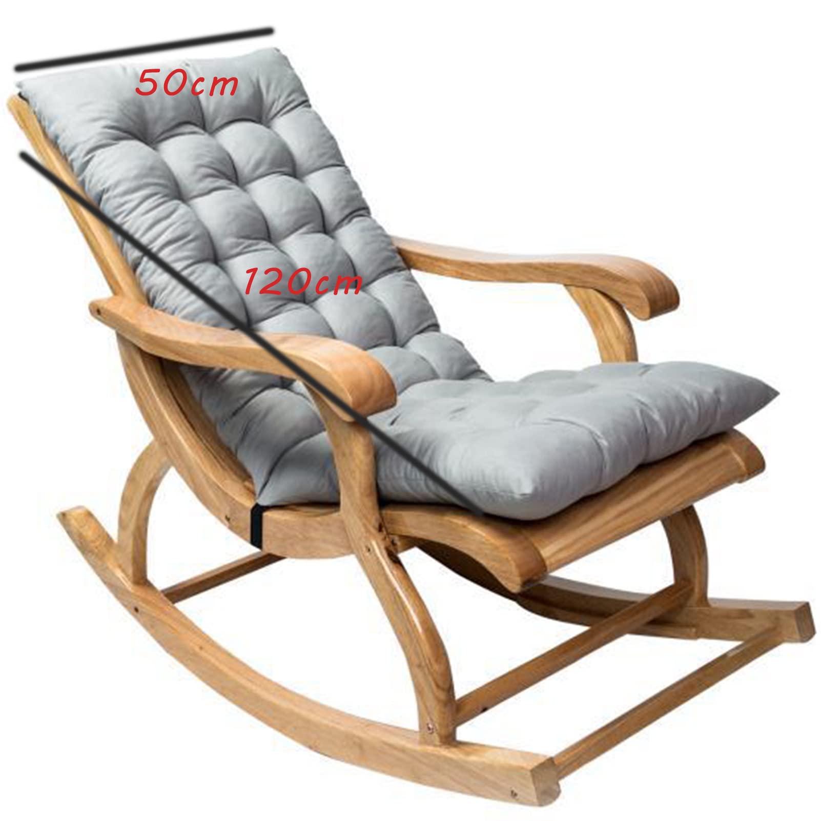 Sun Lounger Pads,Patio Pads Chaise Outdoor Mattress Recliner Quilted Thick Padded Seat Pad Reclining Chair Swing With Strap(Light Curry,125x48cmx8cm Thick