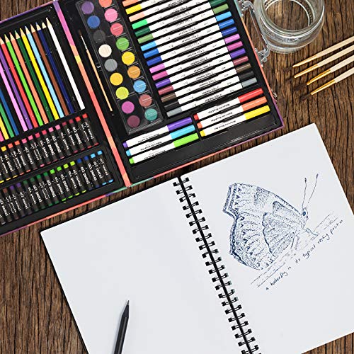 Darnassus 132-Piece Art Set, Deluxe Professional Color Set, Art Kit For Kids And Adult, With Compact Portable Case #TOP7