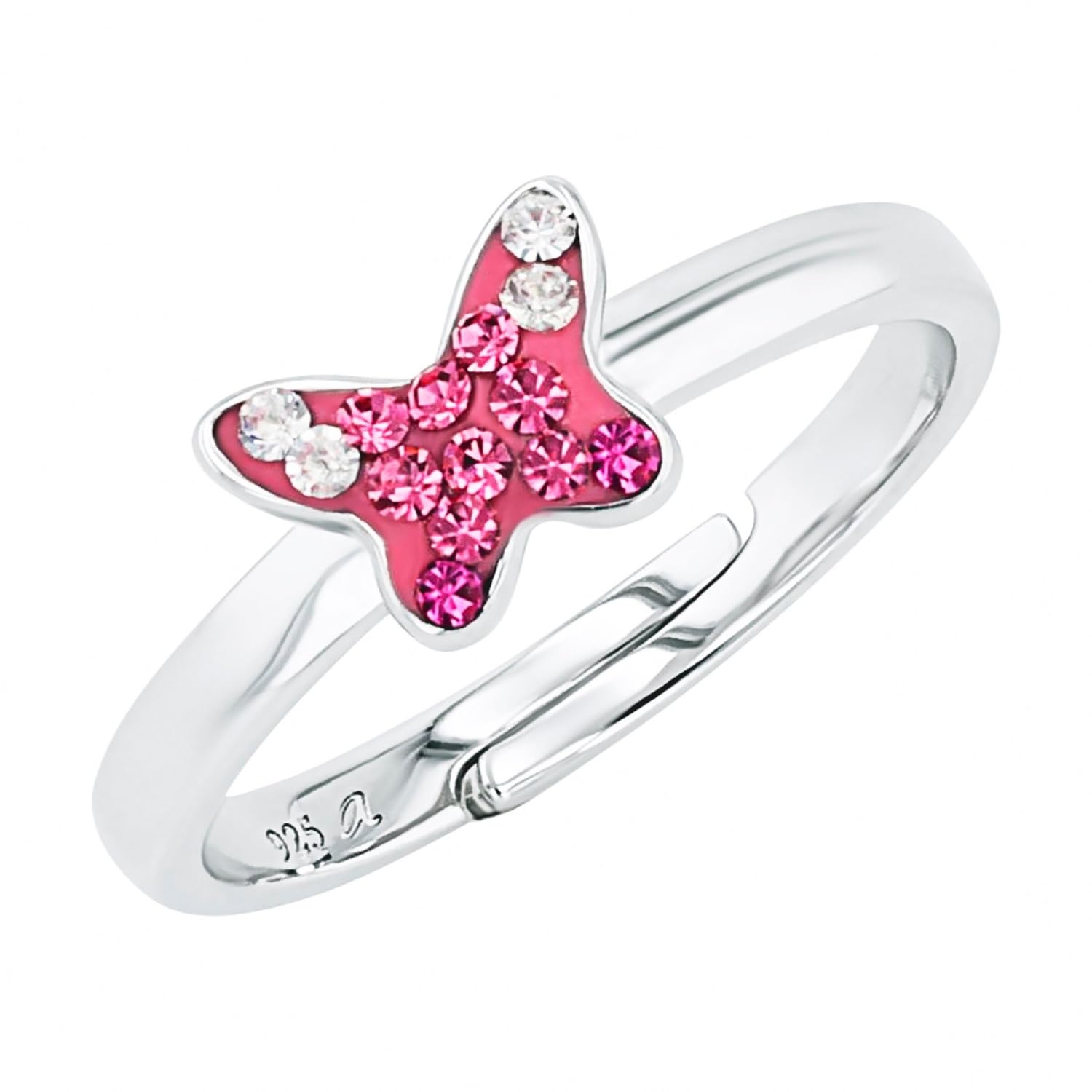 Prinzessin Lillifee Anillo de plata de ley 925 para niñas, con piedras preciosas, viene en caja de regalo