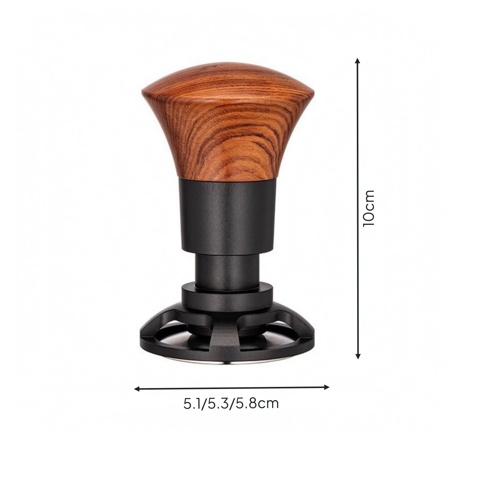 Gralara Tamper Resorte Base Plana Accesorio Experto en Café Presión Constante Herramienta Cafetera, 53mm