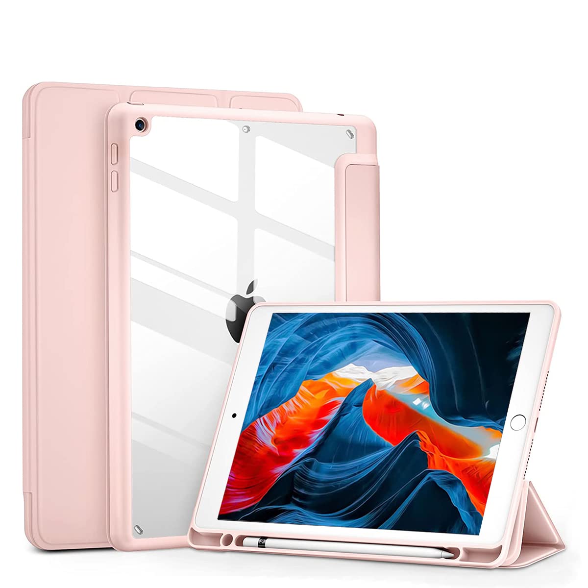 YellowCult Case Compatible with iPad 9th/8th/7th Generation Case, with Pencil Holder, Clear Transparent Back Shell Slim Case, Auto Wake/Sleep 10.2 Inch iPad Cover 2021/2020/2019 [Different Pink] (B0BJ18Y576) Amazon Price History, Amazon Price Tracker