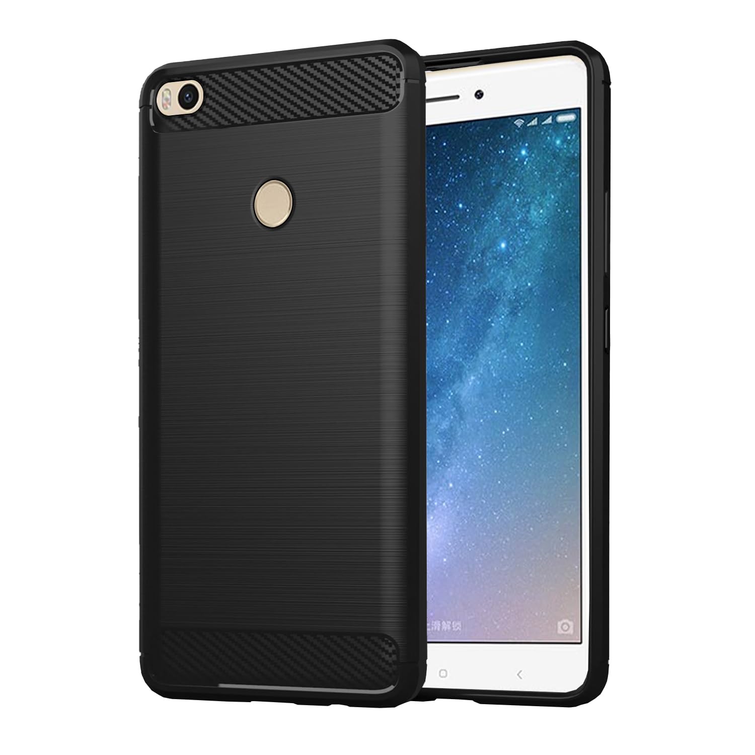 Pikkme Mi Max 2 Back Cover |Hybrid Shock Proof | Matte Soft Silicon Flexible | Back Case for Mi Max 2 (Black) (B0CL59NZQN) Amazon Price History, Amazon Price Tracker