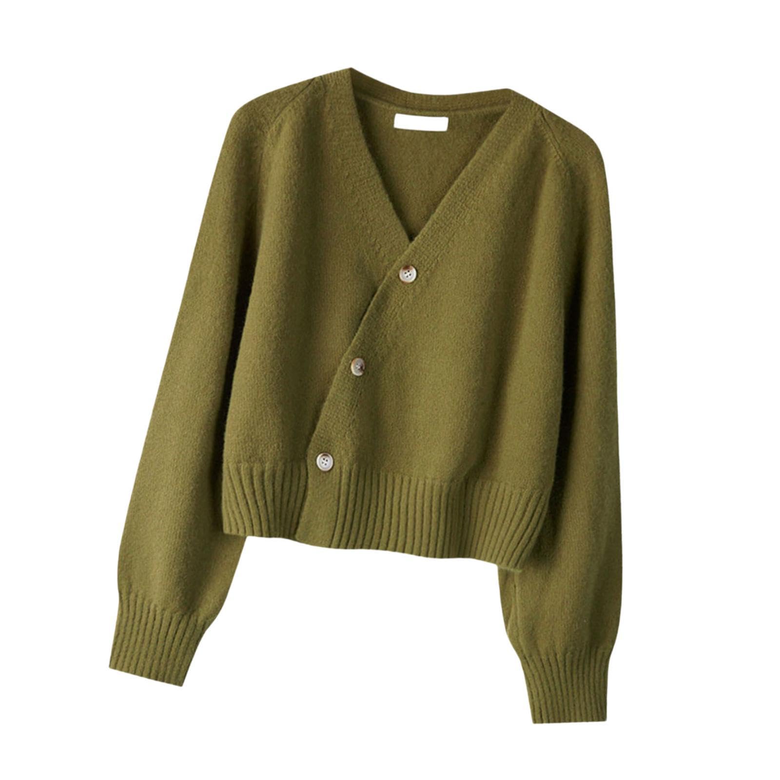 styleheaven Women's Cardigan Sweater for Fall Winter Jacket Clothes V Neck Crop Cardigan Green |Clothing Shoes & Accessories | Womens Clothing | Sweaters-picture-51