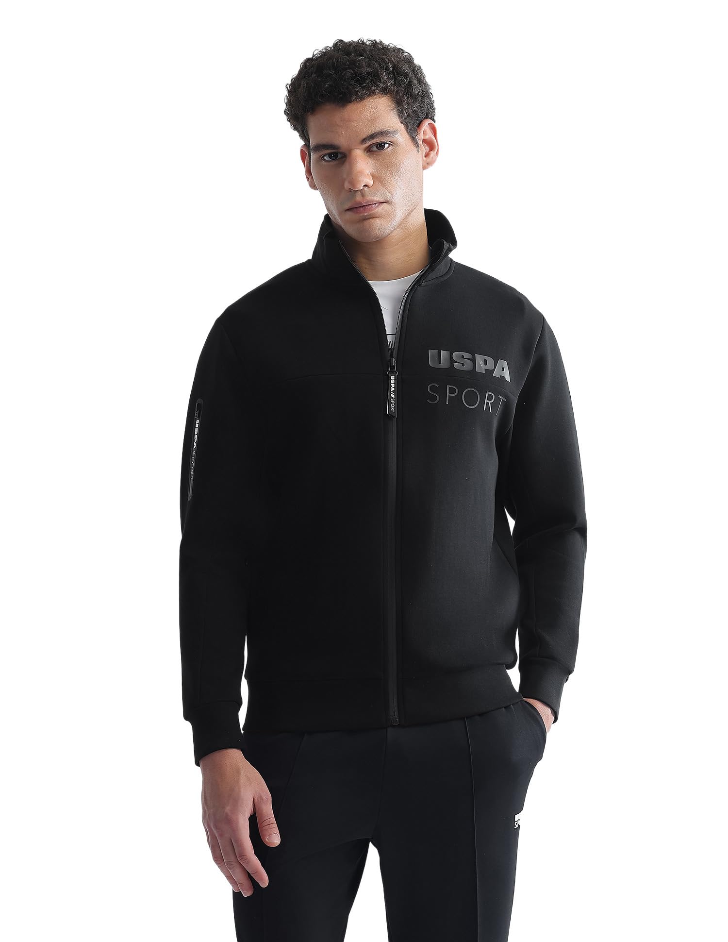 u.s. polo assn. USPA Active Sports Men's Regular fit Zipper Active Sweatshirt-picture-34