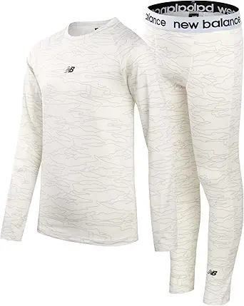 New Balance Boys' Performance Underwear Set: Base Layer Long Sleeve Tee and Tights