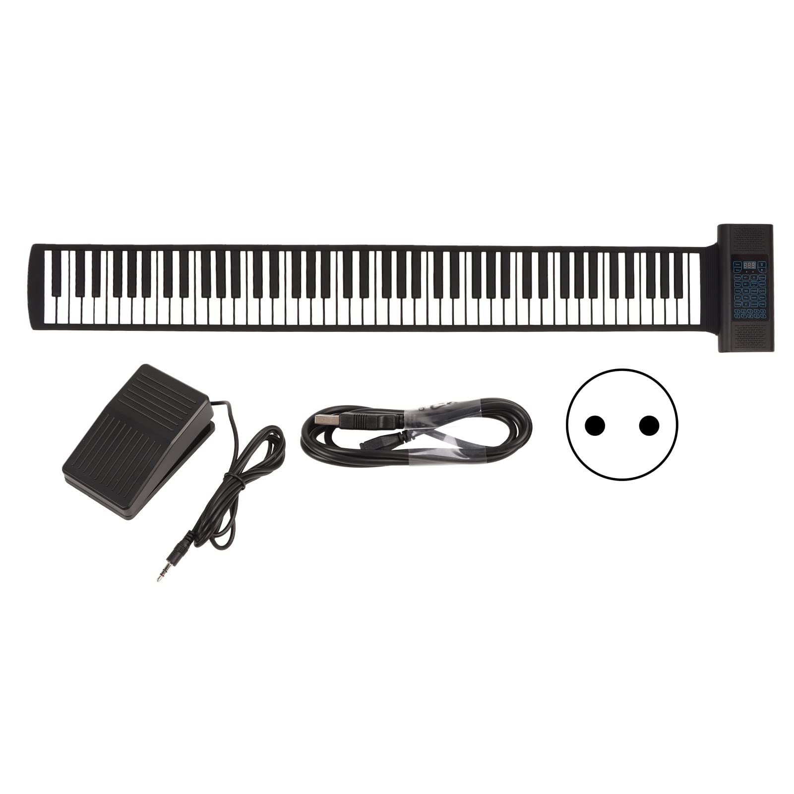 Zwinąć Przenośne 88-key Pianino z funkcją MIDI, ładującym, Wyświetlaczem LED i Podwójnymi Głośnikami od Wieków (wtyczka UE)