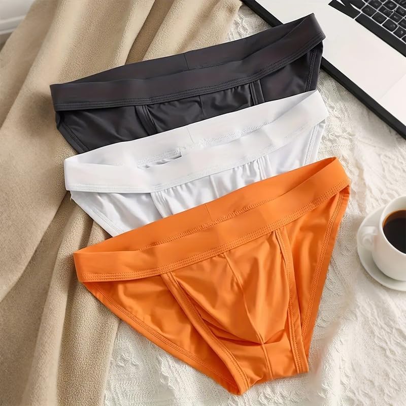 3Pcs Men's Underwear, High Elastic Design, Ultra Comfortable Breathable Thong Underwear
