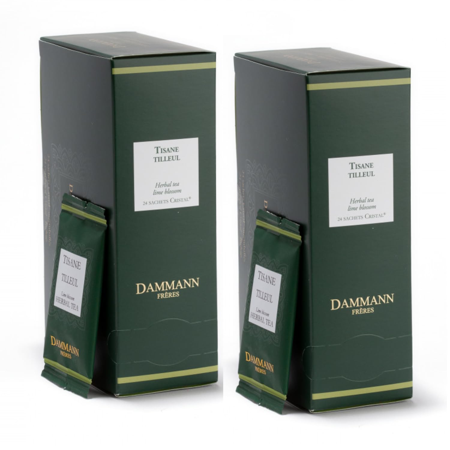Dammann Frères® | Tisana Tiglio Floreale - 2 x 24 Filtri Bustine Singole | Infuso Lenitivo Rilassante | Tiglio Tisana Distensiva