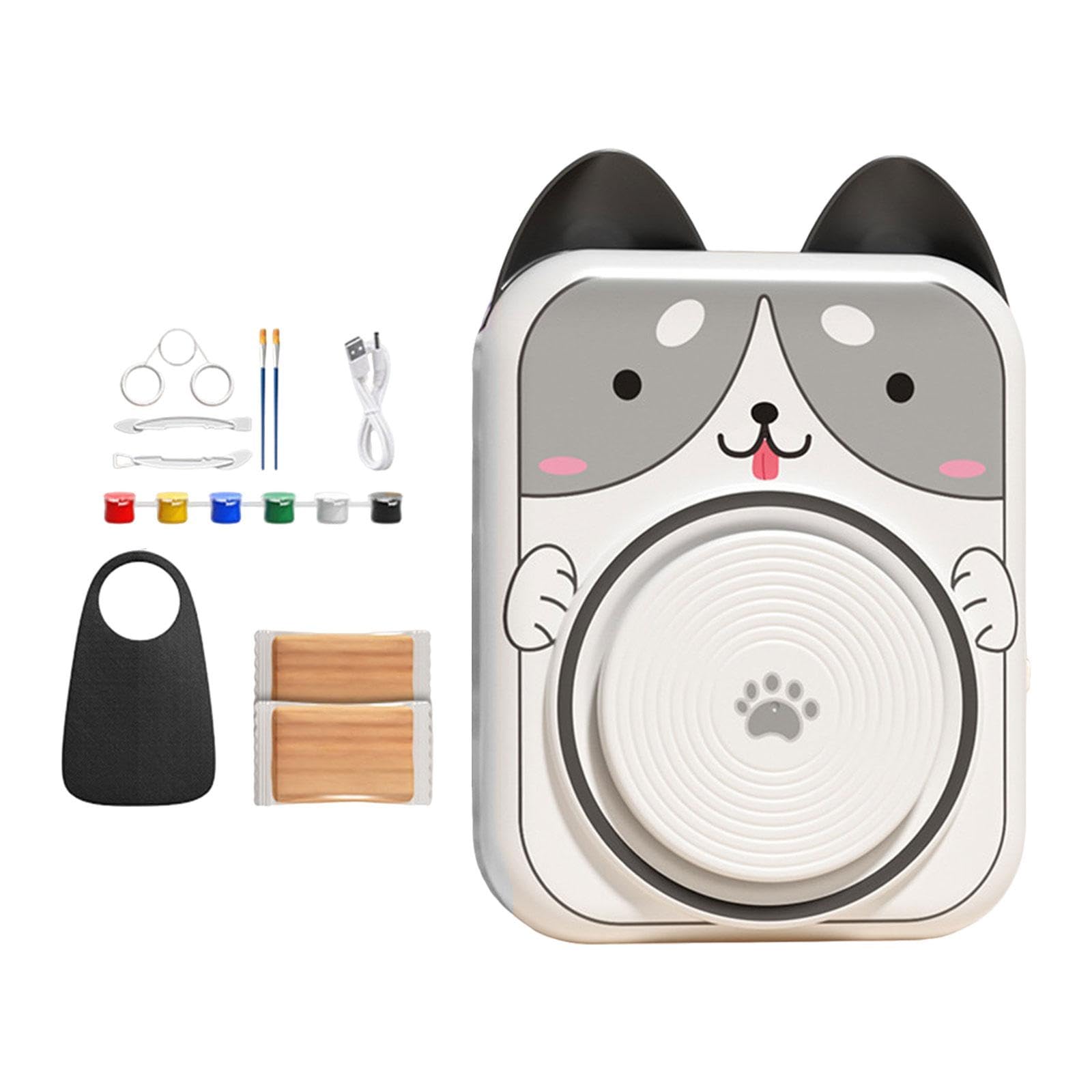 kids pottery wheel cartoon handcraft sculpting tools for girls birthday dog shaped|pottery wheels|crafts