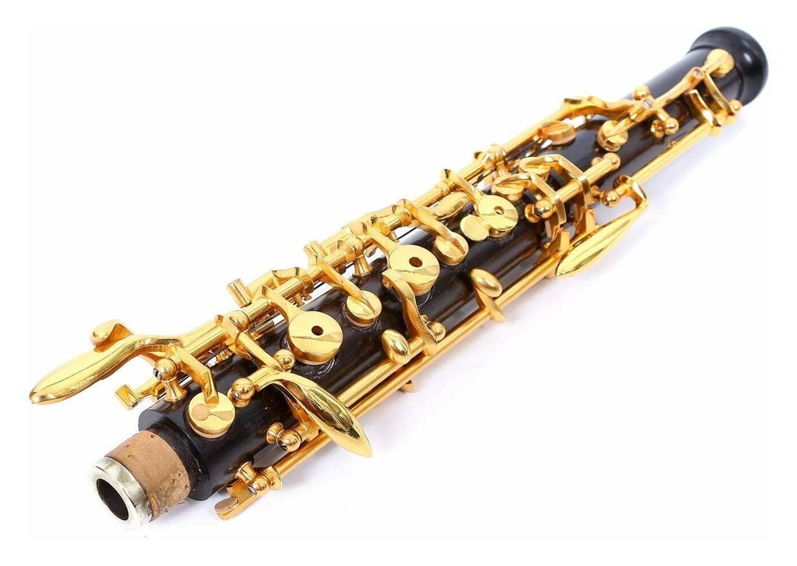 Strumento Oboe Tasto Oboe C Professionale Chiave A Sinistra F Resonanza in Legno Semiautomatico in Legno di Ebano Principiante di Oboe