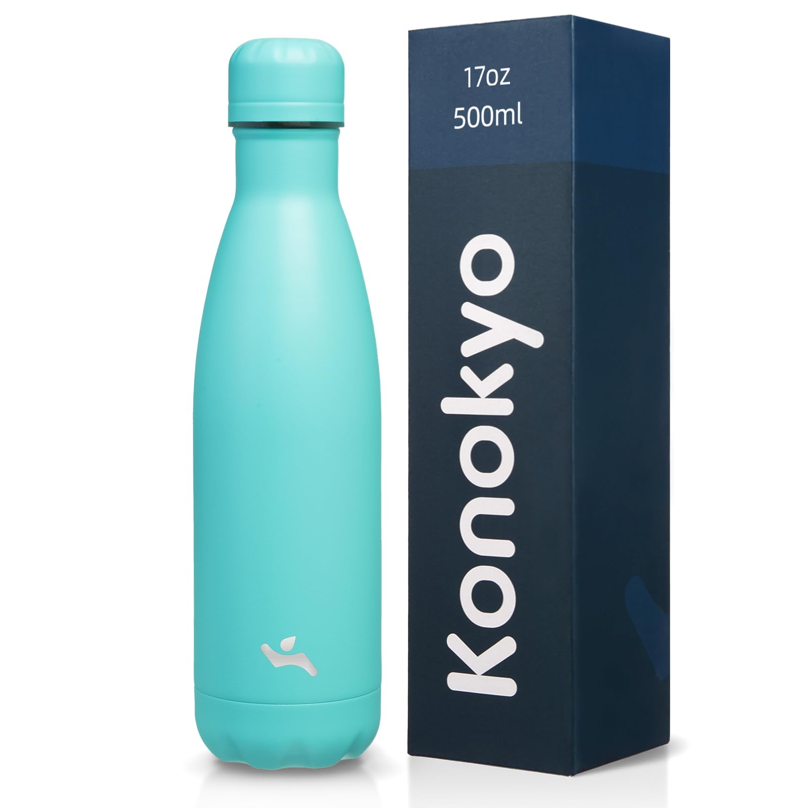 Konokyo 17 oz Insulated Stainless Steel Water Bottle, Turquoise