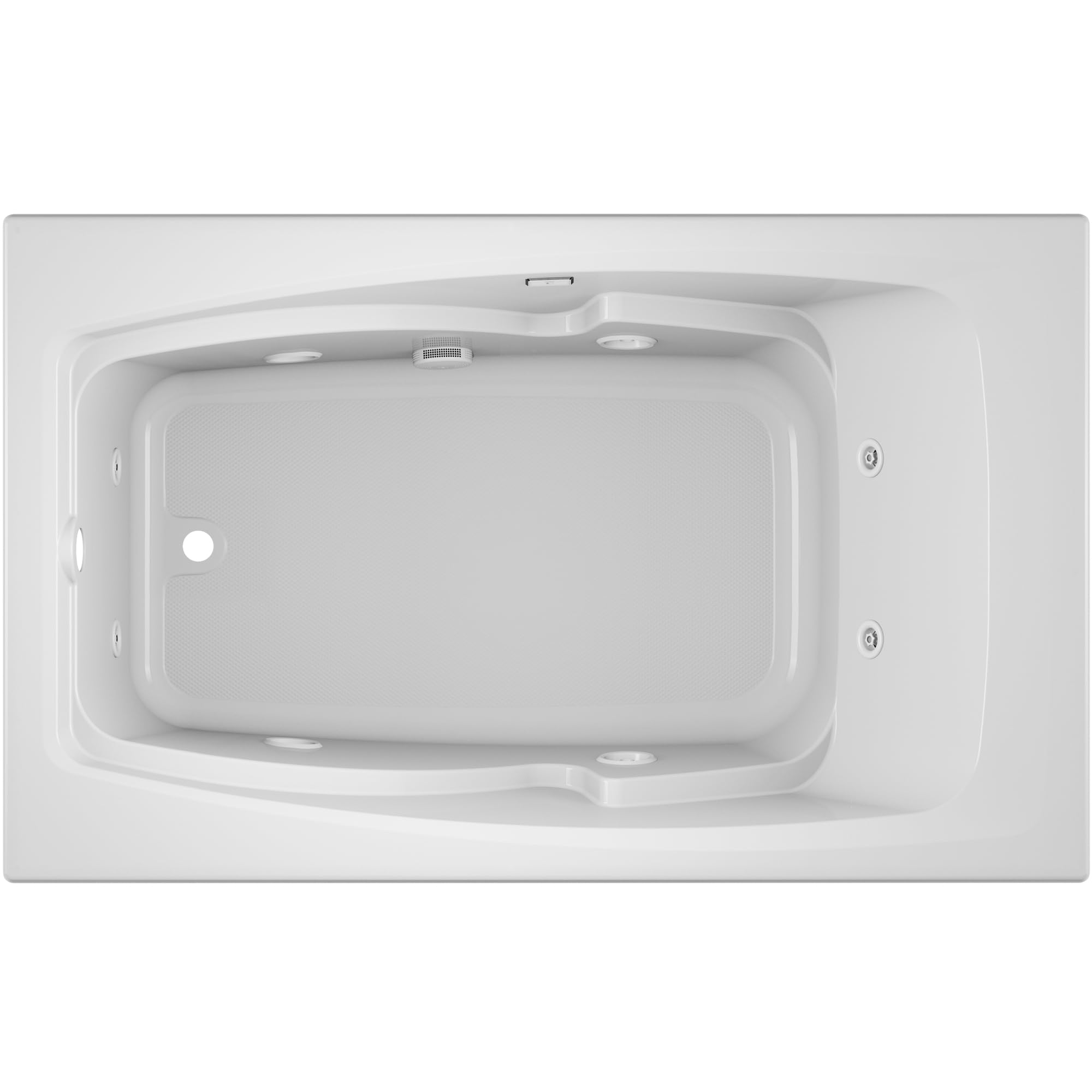 Jacuzzi CETRA 60" x 36" Whirlpool Bathtub, Left-Hand Bath tub Drain, High-Gloss Acrylic Material, Slip-resistant, Ergonomic Design, Spacious Indoor Tub for Luxury Bathing, White