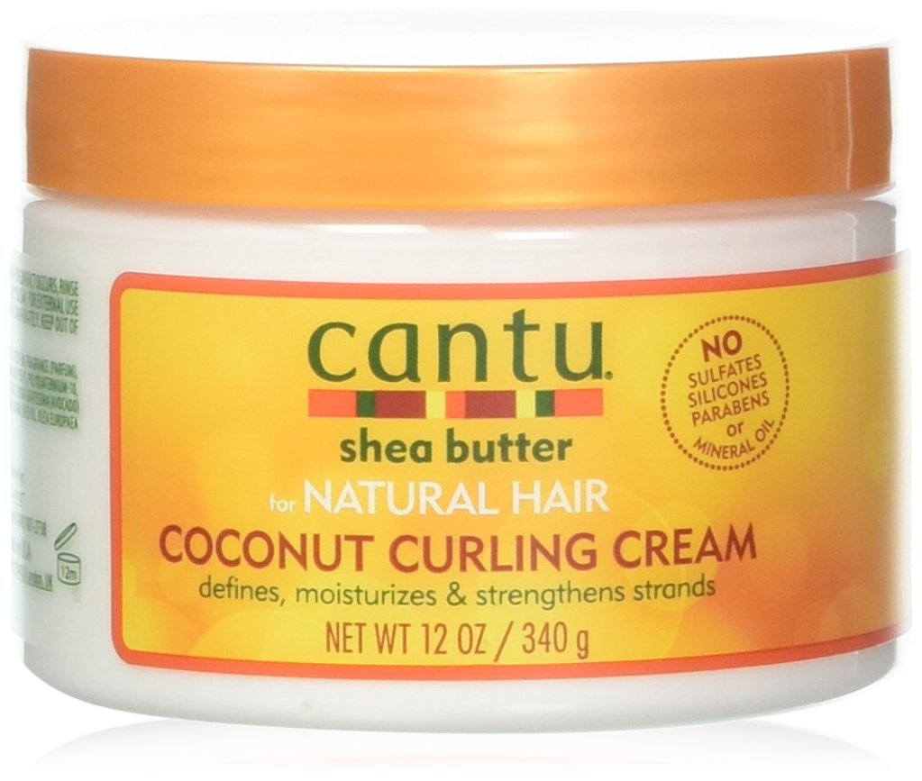 Cantu Shea Butter Coconut Curling Cream 12 Ounce Jar (Pack of 2)