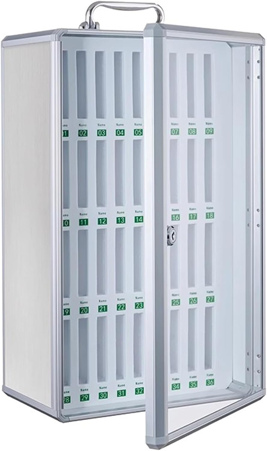 Large Capacity Cell Phone Locker, Wall Mount Storage Cabinet with Handle, for Office and Classroom(48slots)