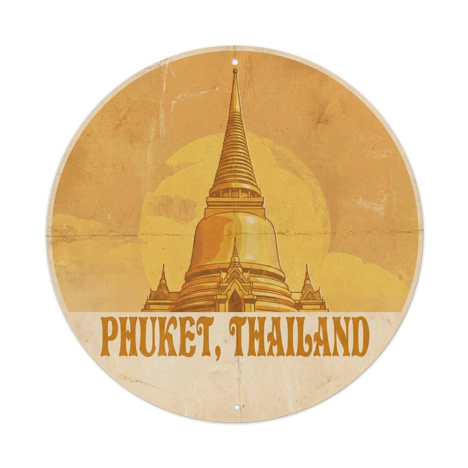 Phuket Temple Sacred Landmark Cultural Heritage Metal Tin Sign
