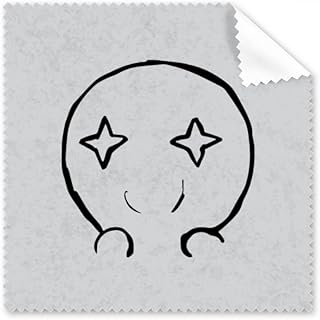 Eyes Shining Black Expression Happy Cleaning Cloth Phone Screen Glasses Cleaner 5pcs