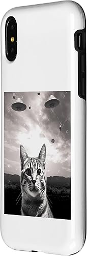 Miniatura 8 de iPhone 13 Pro Max Cat Selfie con ovnis Alien Extraterrestre UFO Believer cat Case