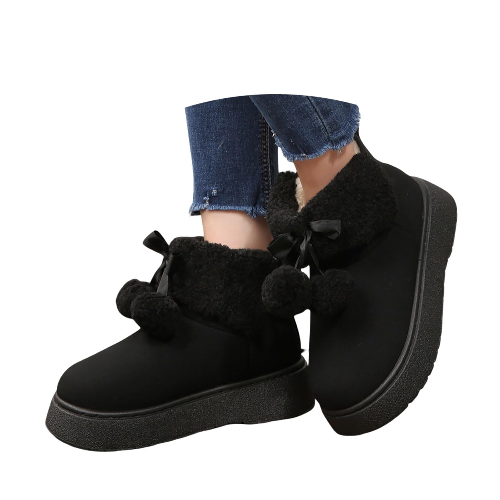 Apres Ski Femme Bottes De Neige Bottines Fourrées Chaussures Bottine Chaudes Hiver D'hiver Grand Froid Boots Chaussure Randonnée Pour Botte Imperméable Après-Ski Chaude Montantes Glacia Barefoot