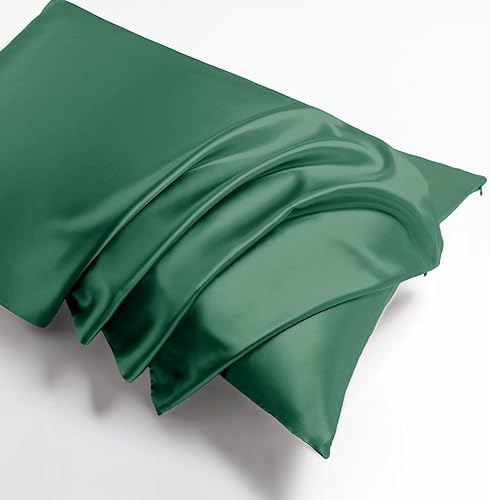 THXSILK funda de almohada de seda de morera para cabello y piel, con cremallera oculta, seda de morera natural de 19 momme en ambos lados