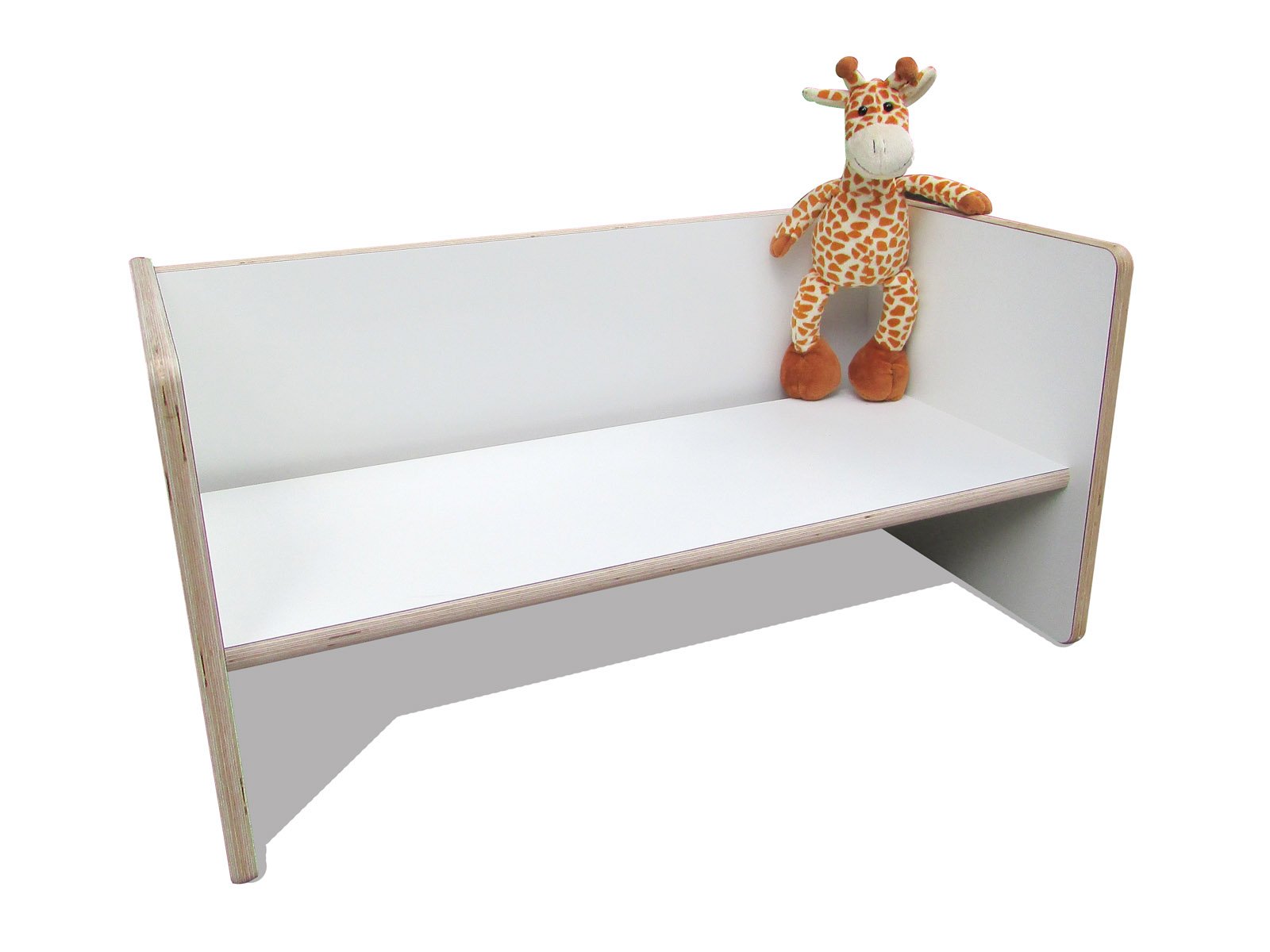 Eli-Kids Reversible Tisch/Bank 4-in-1 | 4 Höhen (17,5/22,5/38 / 78 cm) | Weiß Laminat | Multifunktional für Kinderzimmer & Wohnraum
