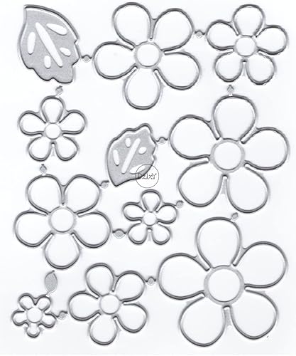 DzIxY Muchos marcos de flores, follaje de metal, troqueles de corte para tarjetas, kit de fabricación de tarjetas, troquelados, troquelados, álbumes