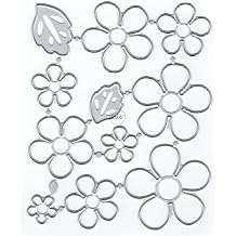 Many frame flower leaf metal cutting die for card making | Embossed Die Cut Set DIY Scrapbooking Paper Wedding Album Decoration Stencil Supplies Machine Festival Craft Template